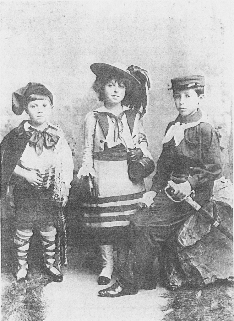 Humbert, Francesca & Oswlad Wolfe, Bradford. Fancy dress party given by the Mayor of Bradford, 1893. Ref. "Now A Stranger" by Humbert Wolfe. Reproduced by kind permission of Marie Padgett, his great niece.