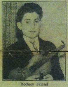 Rodney Friend violnist from the Jewish Chronilce 'Bradford Supplement', 1955.
