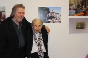 Mrs Lewis,  nee  Israelstam age 93, with her son.